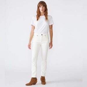 SLVRLAKE || Lou Lou Mid Rise Slim Jeans‎ White 30